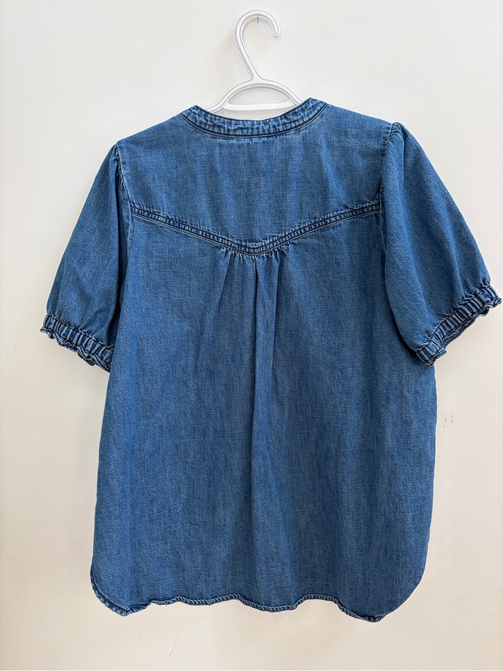PILCRO DENIM TUNIC TOP - Picture 4 of 5